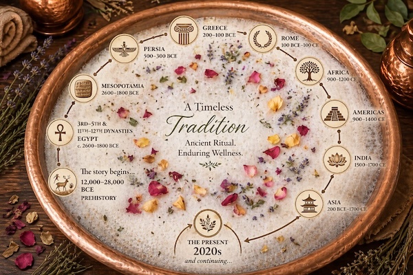 Summary of the foot soak timeline throughout history