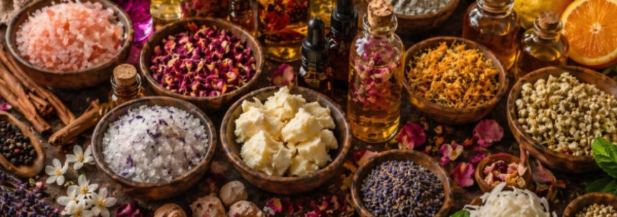 100% Natural Ingredients for Foot Soaks, Many Home-Grown in Our Own Gardens