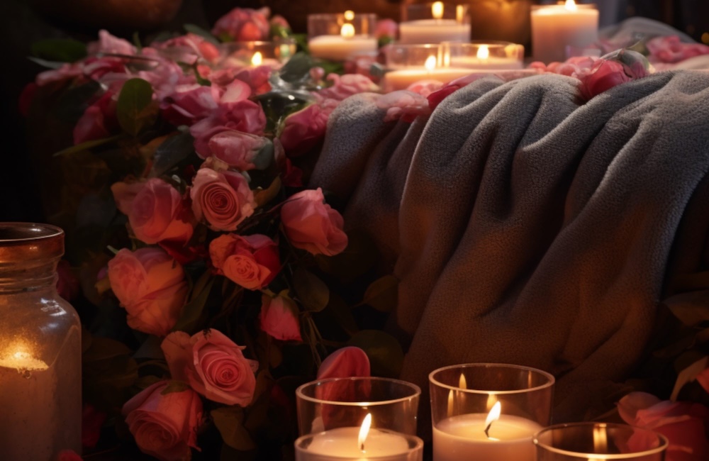 Flowers, cancles, aromas, fabrics