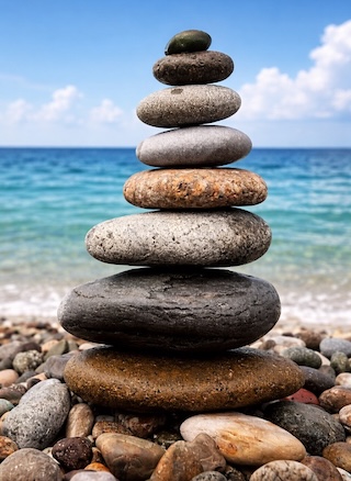 zenful stack of stones