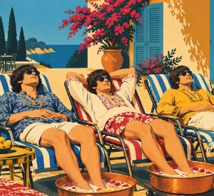 One of the 1960s rock bands taking a much needed break from touring and media interviews