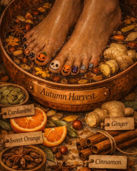 A very special, short-term seasonal soak recipe for autumn 2026, including ingredients like cardamom, sweet orange, ginger and cinnamon